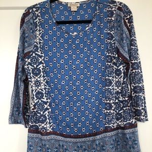 Paisley 3/4 long sleeve top